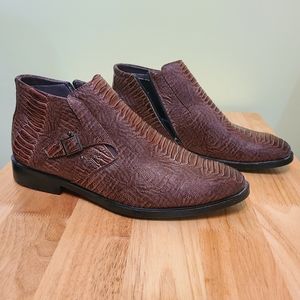 Men faux leather dress shoes